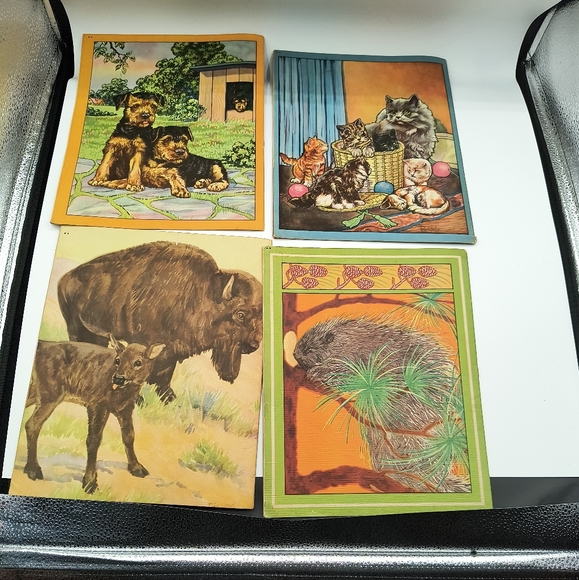 1943 Animal Story Book Collection Lot Of 4 Children's Publication Saalfield Co. - Picture 11 of 11